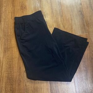 Eddie Bauer black wide leg pull on pants with pockets size L